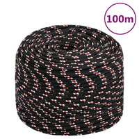  Boat Rope Black 10 mm 100 m Polypropylene