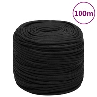  Boat Rope Full Black 10 mm 100 m Polypropylene