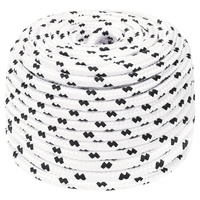  Braided Boat Rope White 8 mmx100 m Polyester