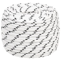  Braided Boat Rope White 12 mmx100 m Polyester