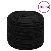  Work Rope Black 8 mm 100 m Polyester