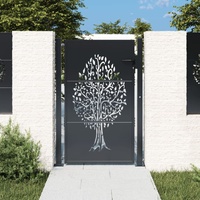  Garden Gate Anthracite 105x155 cm Steel Tree Design