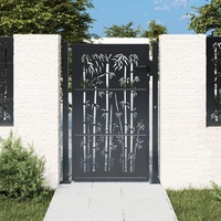  Garden Gate Anthracite 105x155 cm Steel Bamboo Design