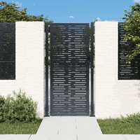  Garden Gate Anthracite 105x180 cm Steel Square Design