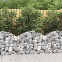  Arched Gabion Basket 100x30x60/80 cm Galvanised Iron