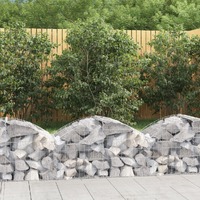  Arched Gabion Basket 100x50x40/60 cm Galvanised Iron