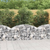  Arched Gabion Basket 150x50x60/80 cm Galvanised Iron