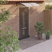  Door Canopy Black 150x100 cm Polycarbonate