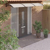  Door Canopy Black and Transparent 300x75 cm Polycarbonate