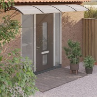  Door Canopy Black 400x100 cm Polycarbonate
