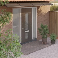  Door Canopy Black 400x100 cm Polycarbonate