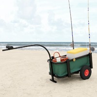  Fishing Trolley with Bag Black Steel