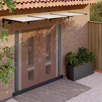  Door Canopy Black and Transparent 358.5x90 cm Polycarbonate