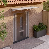  Door Canopy Grey and Transparent 199x90 cm Polycarbonate