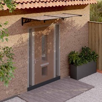  Door Canopy Black 199x90 cm Polycarbonate