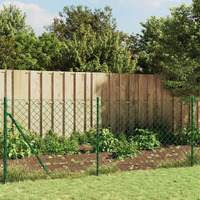  Chain Link Fence with Flange Green 0.8x25 m