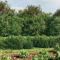 Wire Mesh Fence with Spike Anchors Green 1.4x25 m