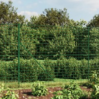  Wire Mesh Fence with Spike Anchors Green 1.4x25 m