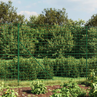 Wire Mesh Fence with Spike Anchors Green 1.6x25 m