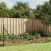  Wire Mesh Fence with Spike Anchors Anthracite 1.1x10 m