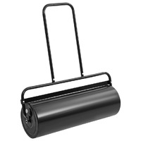  Garden Lawn Roller with Handle Black 63 L Iron and Steel