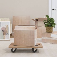  Dolly Trolleys 2 pcs Rectangular Engineered Wood