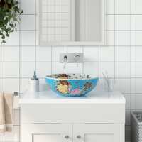  Countertop Basin Multicolour Round Φ41x14 cm Ceramic