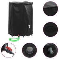  Water Tank with Tap Foldable 1350 L PVC
