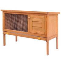  Outdoor Rabbit Hutch 1 Layer Wood