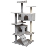  Cat Tree with Sisal Scratching Posts 125 cm Grey