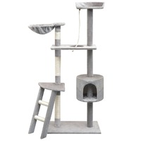  Cat Tree with Sisal Scratching Posts 150 cm Grey