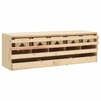  Chicken Laying Nest 5 Compartments 117x33x38 cm Solid Pine Wood