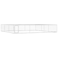  Outdoor Dog Kennel Galvanised Steel 6x6x1 m