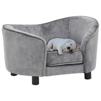  Dog Sofa Grey 69x49x40 cm Plush