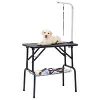  Adjustable Dog Grooming Table with 1 Loop and Basket