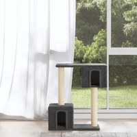  Cat Tree with Sisal Scratching Posts Dark Grey 60 cm