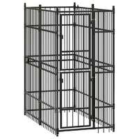  Outdoor Dog Kennel Steel 1.84 m²