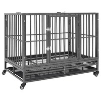  Dog Cage with Wheels Steel 92x62x76 cm