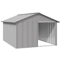  Dog House Grey 116.5x153x81.5 cm Galvanised Steel