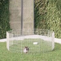  Free Range Animal Enclosure 10-Panel 54x60 cm Galvanised Iron