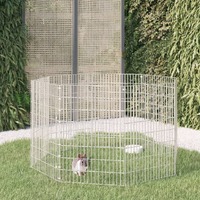  Free Range Animal Enclosure 8-Panel 54x80 cm Galvanised Iron