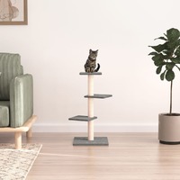  Cat Tree with Sisal Scratching Posts Light Grey 70 cm