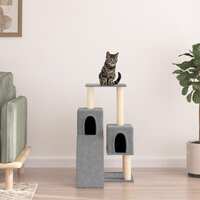  Cat Tree with Sisal Scratching Posts Light Grey 82 cm