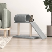  Cat Scratching Posts with Tunnel and Ladder Light Grey 55.5 cm