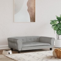  Dog Bed Light Grey 95x55x30 cm Velvet