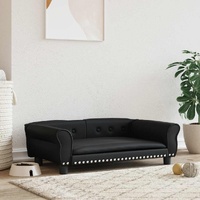  Dog Bed Black 95x55x30 cm Faux Leather