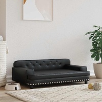  Dog Bed Black 90x53x30 cm Faux Leather