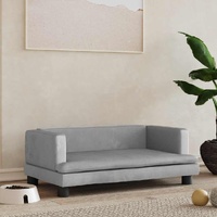  Dog Bed Light Grey 80x45x30 cm Velvet