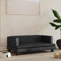  Dog Bed Black 80x45x30 cm Velvet