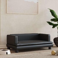  Dog Bed Black 80x45x30 cm Faux Leather